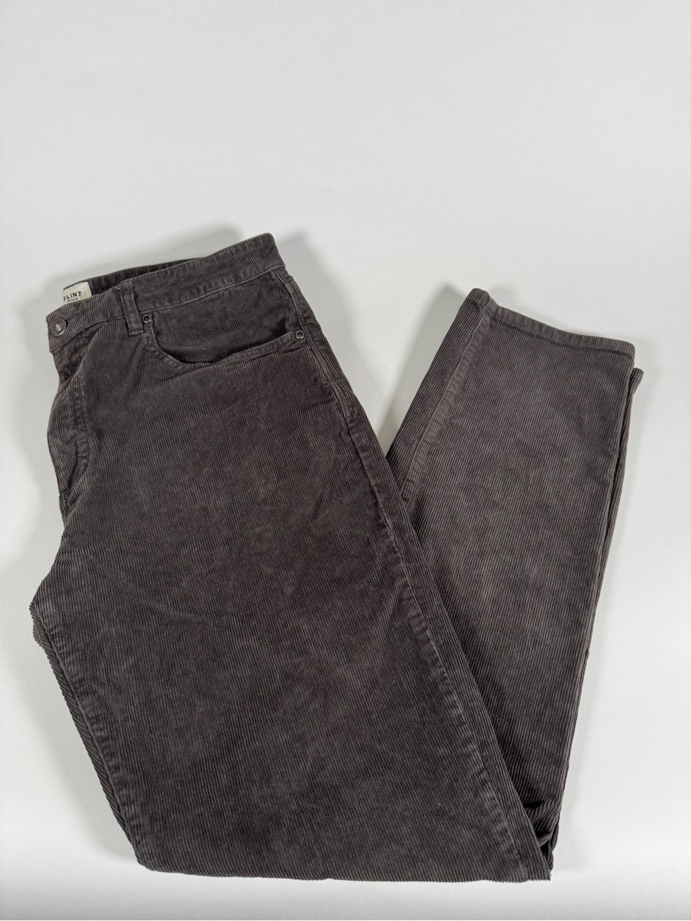 Flint and Tinder Men's Corduroy Pants in Dark Charcoal - Athletic Tapered Fit